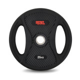 Диск олимпийский обрезиненный с двумя хватами 25 кг REBEL