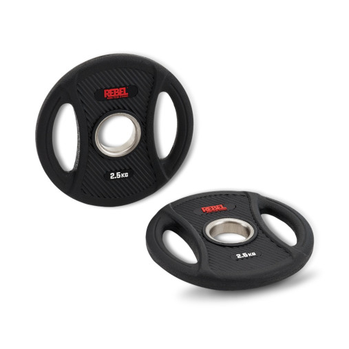 Диск олимпийский обрезиненный с двумя хватами 2,5 кг REBEL Диск олимпийский обрезиненный с двумя хватами 2,5 кг REBEL