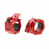Замок олимпийский со стопорным фиксатором (пара) Lock-Jaw PRO (красный)