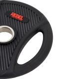 Диск олимпийский обрезиненный с двумя хватами 5 кг REBEL