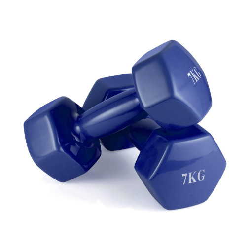 Гантель неразборная 7 кг. винил (2 штуки) VictoryFit VF-DV070-2 Гантель неразборная 7 кг. винил (2 штуки) VictoryFit VF-DV070-2