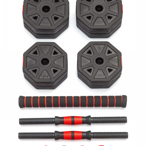 Гантели гексагональные разборные с грифом, 15 кг. (2 шт. х 7,5 кг.) VictoryFit VF-DН150 Гантели гексагональные разборные с грифом, 15 кг. (2 шт. х 7,5 кг.) VictoryFit VF-DН150