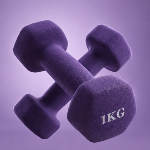 Гантель неразборная гексагональная неопрен 1 кг (2 штуки) VictoryFit VF-DHN010-2 Гантель неразборная гексагональная неопрен 1 кг (2 штуки) VictoryFit VF-DHN010-2