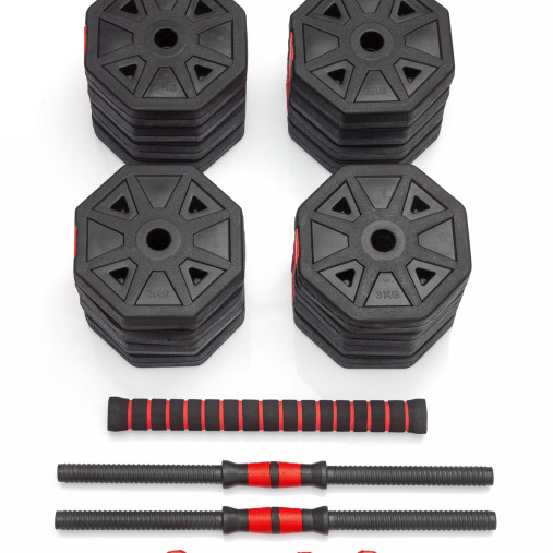 Гантели гексагональные разборные с грифом, 50 кг. (2 шт. х 25 кг.) VictoryFit VF-DН500