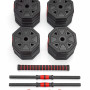 Гантели гексагональные разборные с грифом, 50 кг. (2 шт. х 25 кг.) VictoryFit VF-DН500