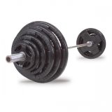 Штанга олимпийская с обрезиненными дисками Body-Solid OSR500 (225 кг)