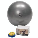 Мяч гимнастический Ø55 см серый с насосом Body-Solid