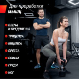 Ряд гантелей круглых UNIX Fit обрезиненные от 2,5 до 50 кг