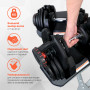 Пара гантелей с регулировкой веса Liveup LS2315 (5-40 кг) на подставке
