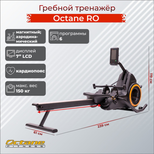 Гребной тренажер Octane Фитнес RO Гребной тренажер Octane Фитнес RO