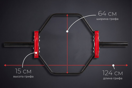Гриф для становой тяги (трэп-гриф) 50 мм VictoryFit VF-S4030