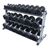 Набор полиуретановых гантелей Body-Solid от 5 до 50 lb (пары) со стойкой