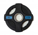 Диск олимпийский обрезиненный черный с двумя хватами 2.5 кг Original Fit.Tools ф50 мм