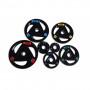 Диск для штанги Smith WP085-1,25 c 3-м хватом, обрезиненный, 1,25кг