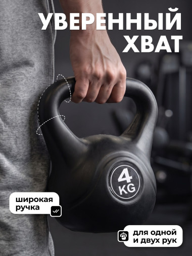 Гиря пластиковая 4 кг VictoryFit VF-KP040 Гиря пластиковая 4 кг VictoryFit VF-KP040