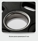 Диск олимпийский обрезиненный черный 20 кг BRONZE GYM