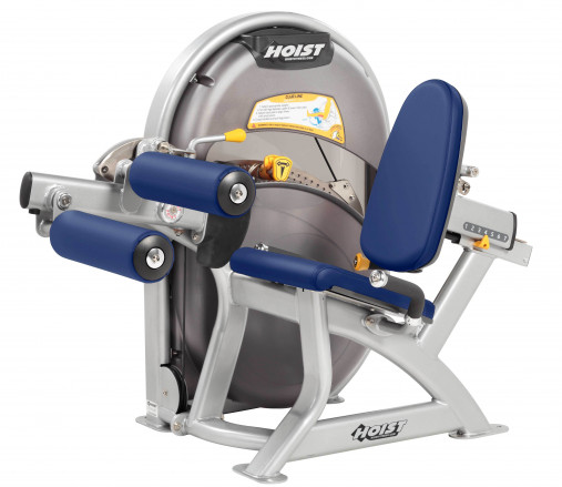 Сгибание ног сидя HOIST CL-3402 Club Line грузоблочный (рама: серебряный/ обивка: синий)
