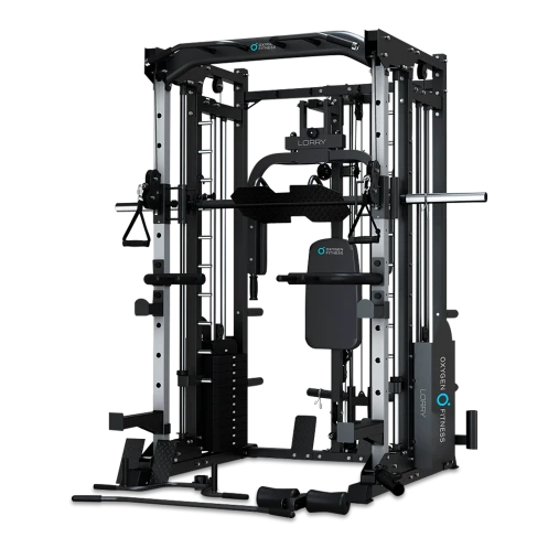 Многофункциональный силовой комплекс со встроенными весовыми стеками OXYGEN FITNESS LORRY на базе машины Смита Многофункциональный силовой комплекс со встроенными весовыми стеками OXYGEN FITNESS LORRY на базе машины Смита