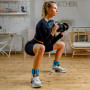 Гантели в уретане LIVEPRO Premium Urethane Dumbbells 12 кг, черный/синий (пара)