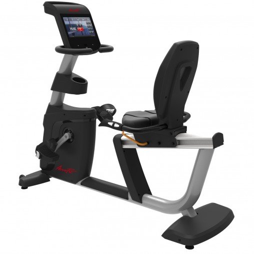Горизонтальный профессиональный велотренажер для фитнес зала AeroFIT X4-R 11.6" LCD