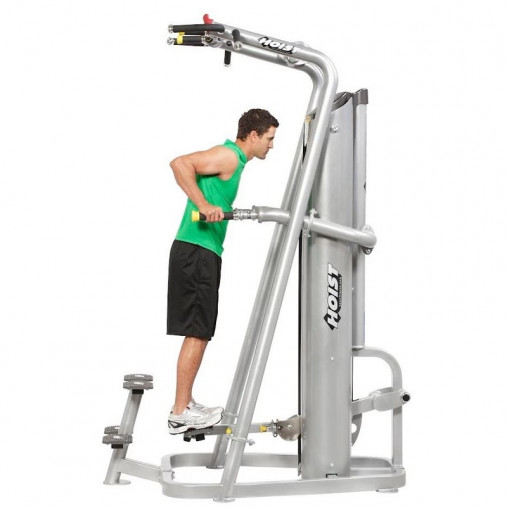 Подтягивание, отжимание с помощью, на прямых ногах. Гравитрон HOIST ROC-IT RS-1700 черный