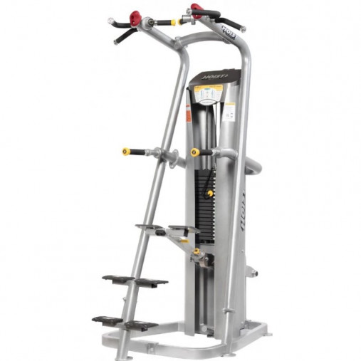 Подтягивание, отжимание с помощью, на прямых ногах. Гравитрон HOIST ROC-IT RS-1700 черный