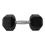 Набор гексагональных обрезиненных гантелей BRONZE GYM 2,5-25 кг - 10 пар, шаг 2,5 кг